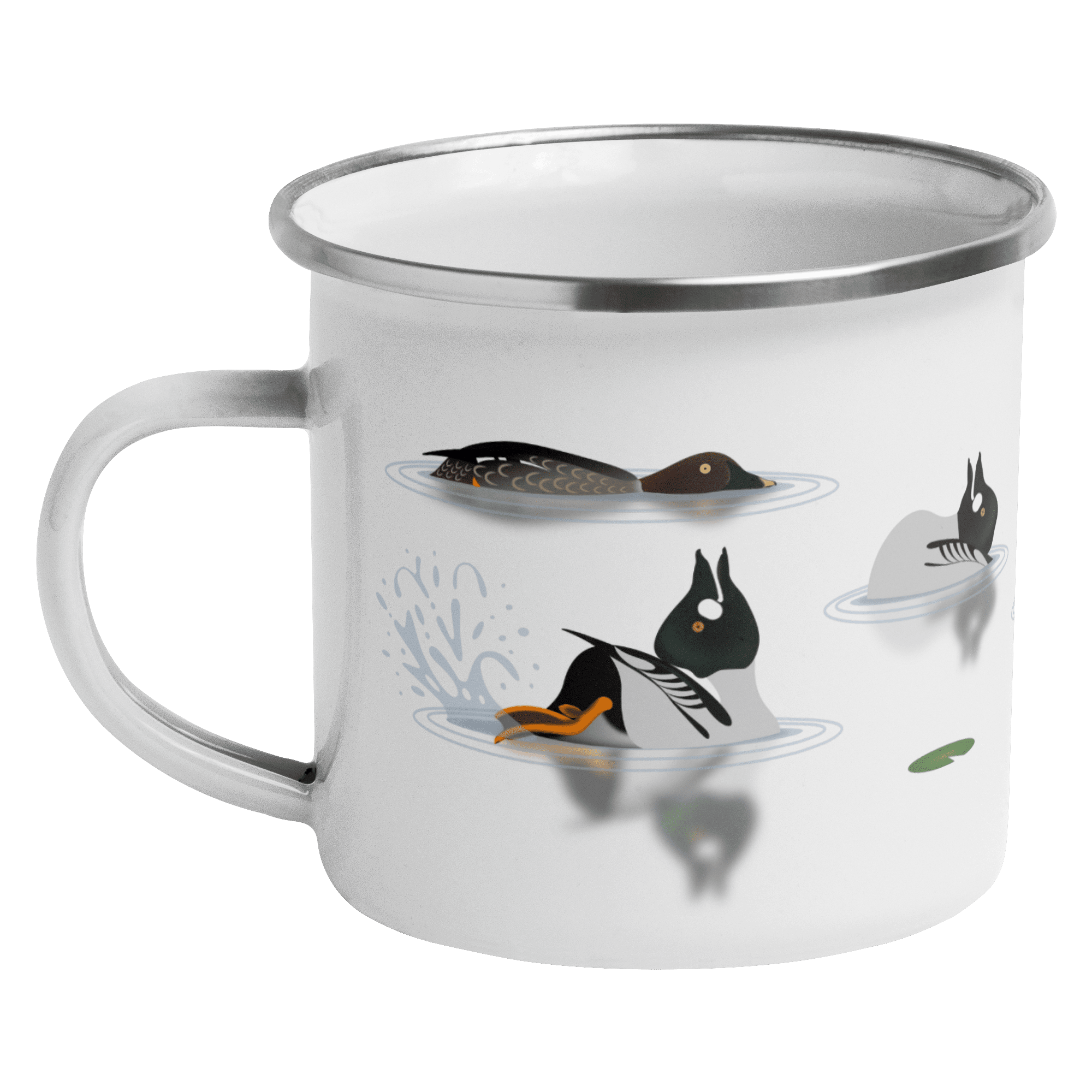 Camping Mug/Goldeneye Ducks Courtship | Aix Taxidermy Camping Mug/Goldeneye Ducks Courtship - Image 4