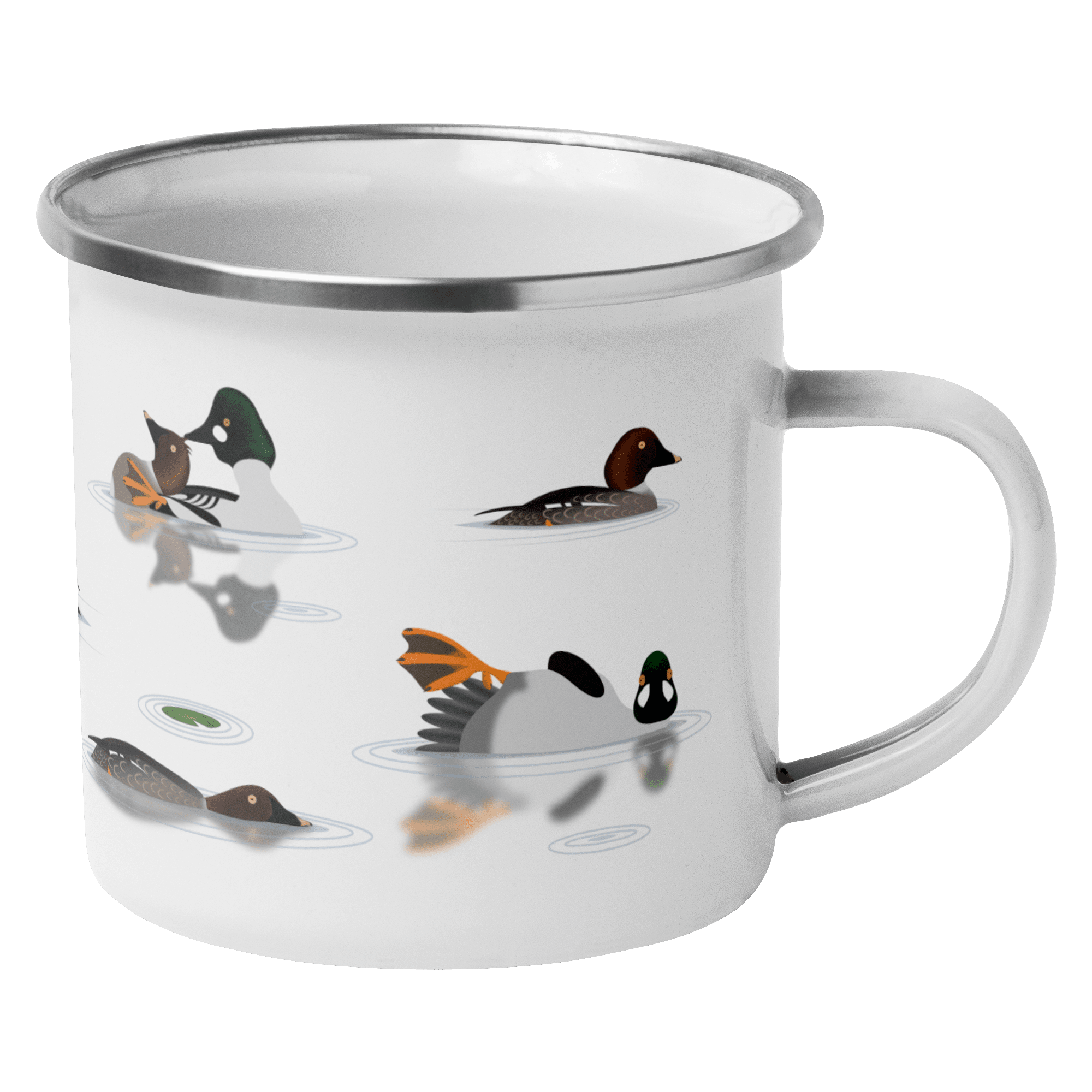 Camping Mug/Goldeneye Ducks Courtship | Aix Taxidermy Camping Mug/Goldeneye Ducks Courtship - Image 3